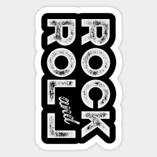 Rock and roll design with textured letters Sticker